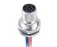 Rundsteckverbinder, M12, Stecker, Gerade, Pole - 8, Schraubanschluss, Panelmontage, 300mm